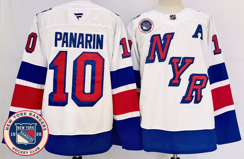 Men New York Rangers #10 Panarin White Fanatics 2025 NHL Jersey style 2->chicago blackhawks->NHL Jersey